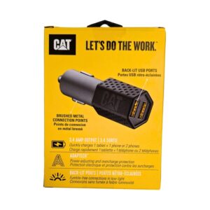 CAT Φορτιστής αυτοκινήτου 3.4A γρήγορης φόρτισης 2xUSB BLK(F-G)