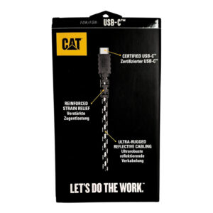 CAT Καλώδιο φόρτισης USB to USB-C 18W μαύρο 3m USBC-G