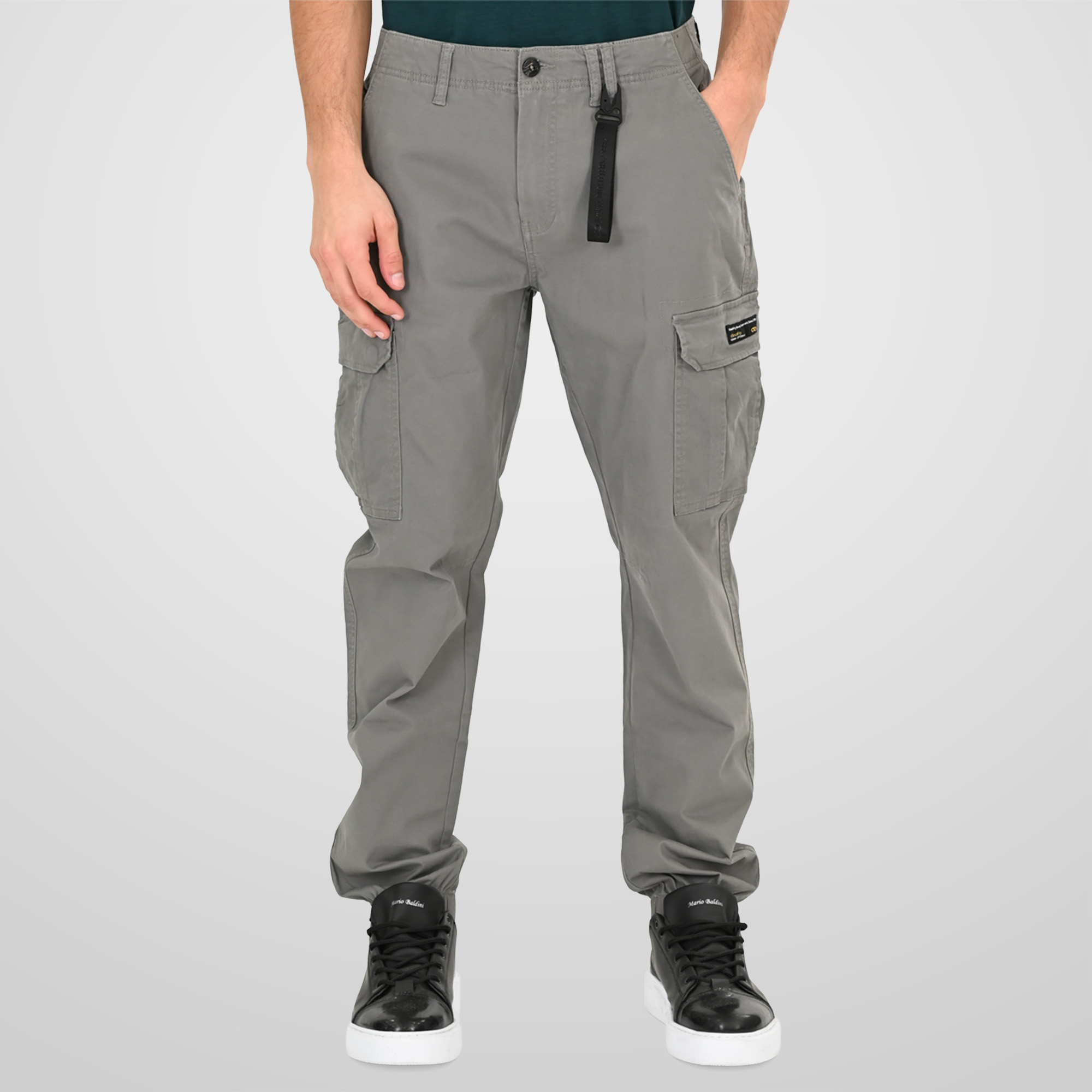 Double Cargo Παντελόνι με λάστιχο 261CCP-4097 Charcoal