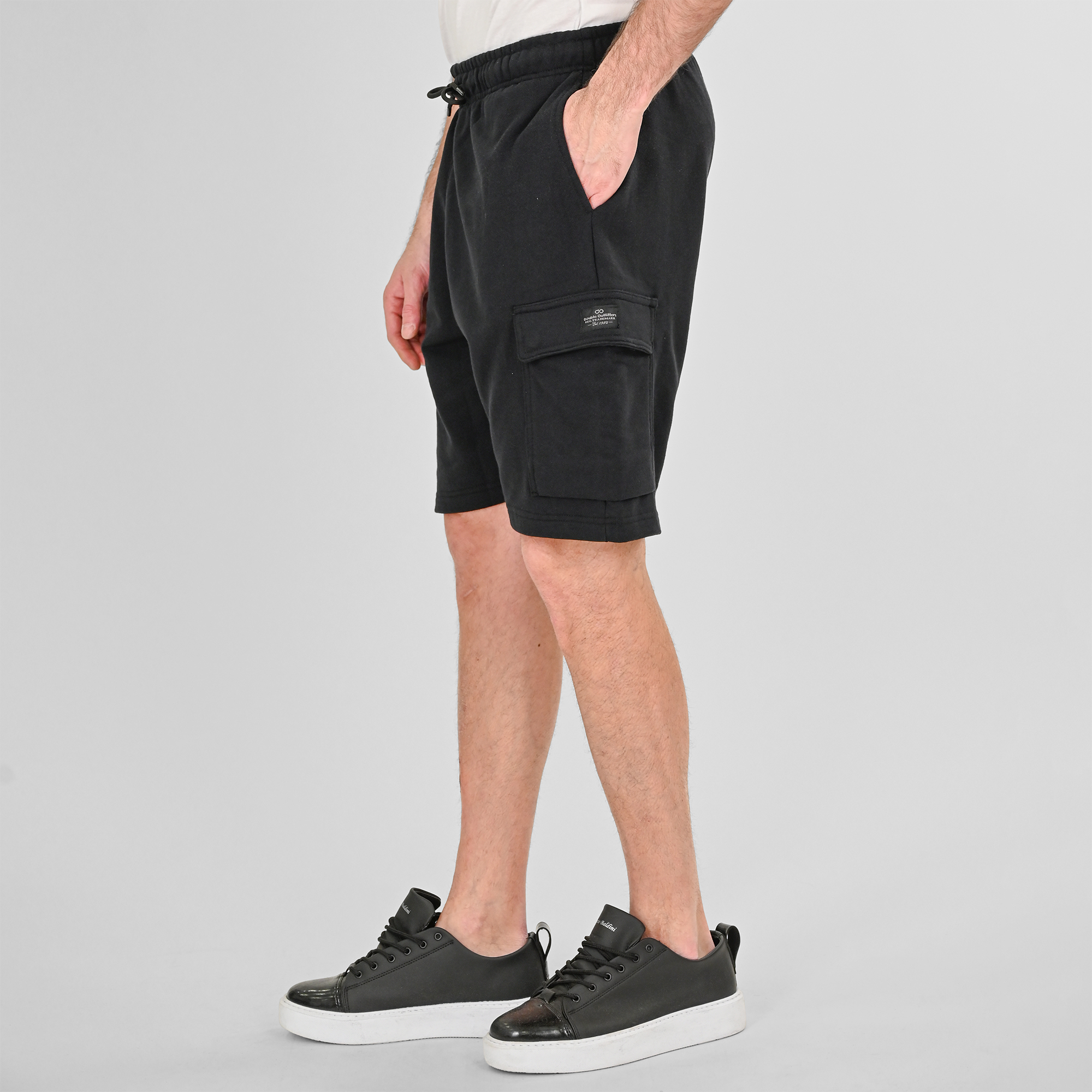 Double Μακό Βερμούδα με τσέπες 261MS-6032 Black Double Μακό Βερμούδα με τσέπες 261MS-6032 Black