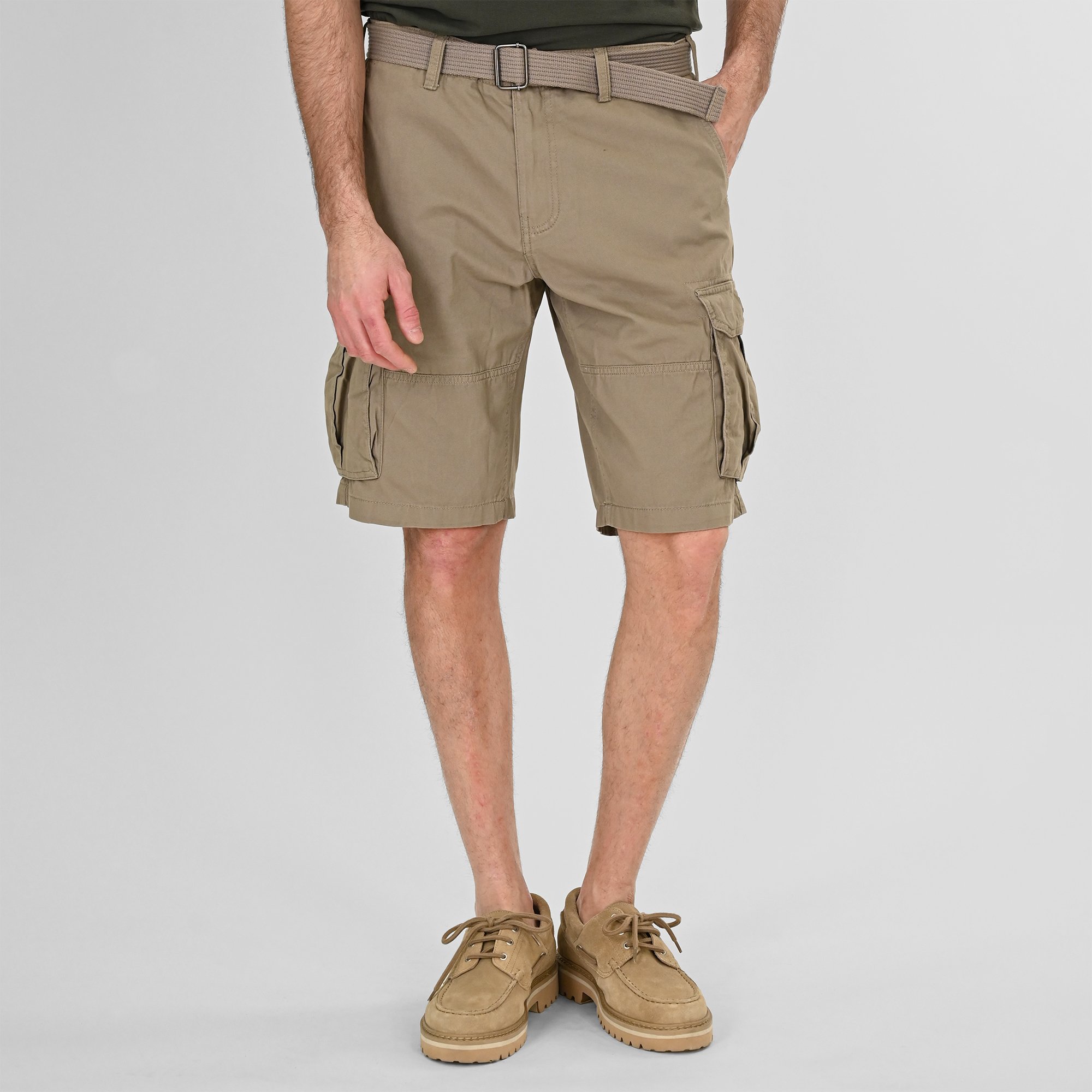 Double Cargo Βερμούδα με ζώνη 261MSHO-7029 Dusty Beige