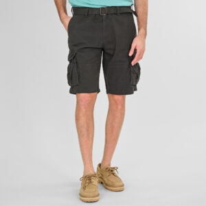 Double Cargo Βερμούδα με ζώνη 261MSHO-7029 Anthracite