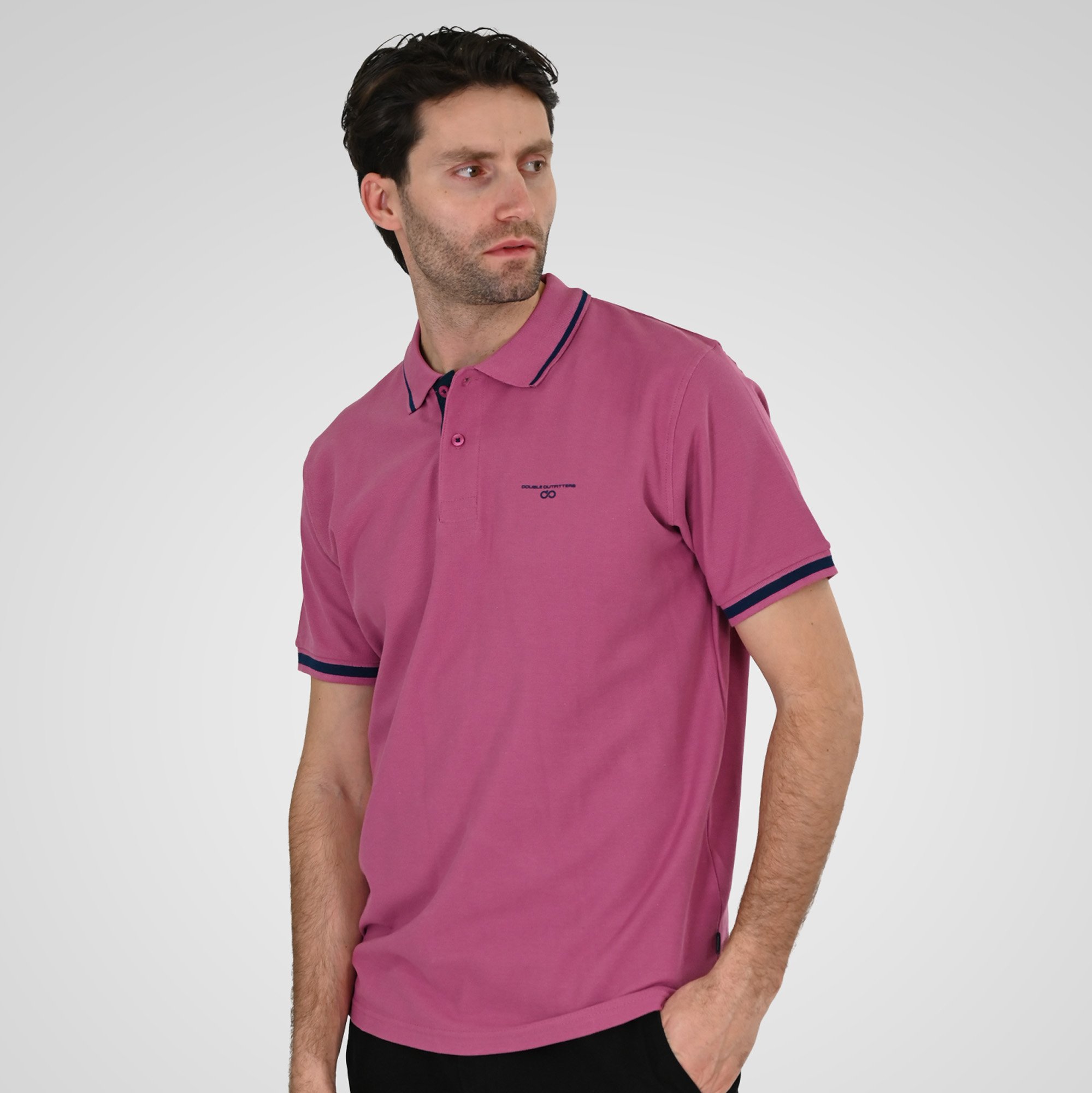 Double Ανδρικό Μπλουζάκι Polo 261PS-3035A Dusty-Rose