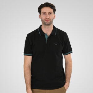 Double Ανδρικό Μπλουζάκι Polo 261PS-3035A Black