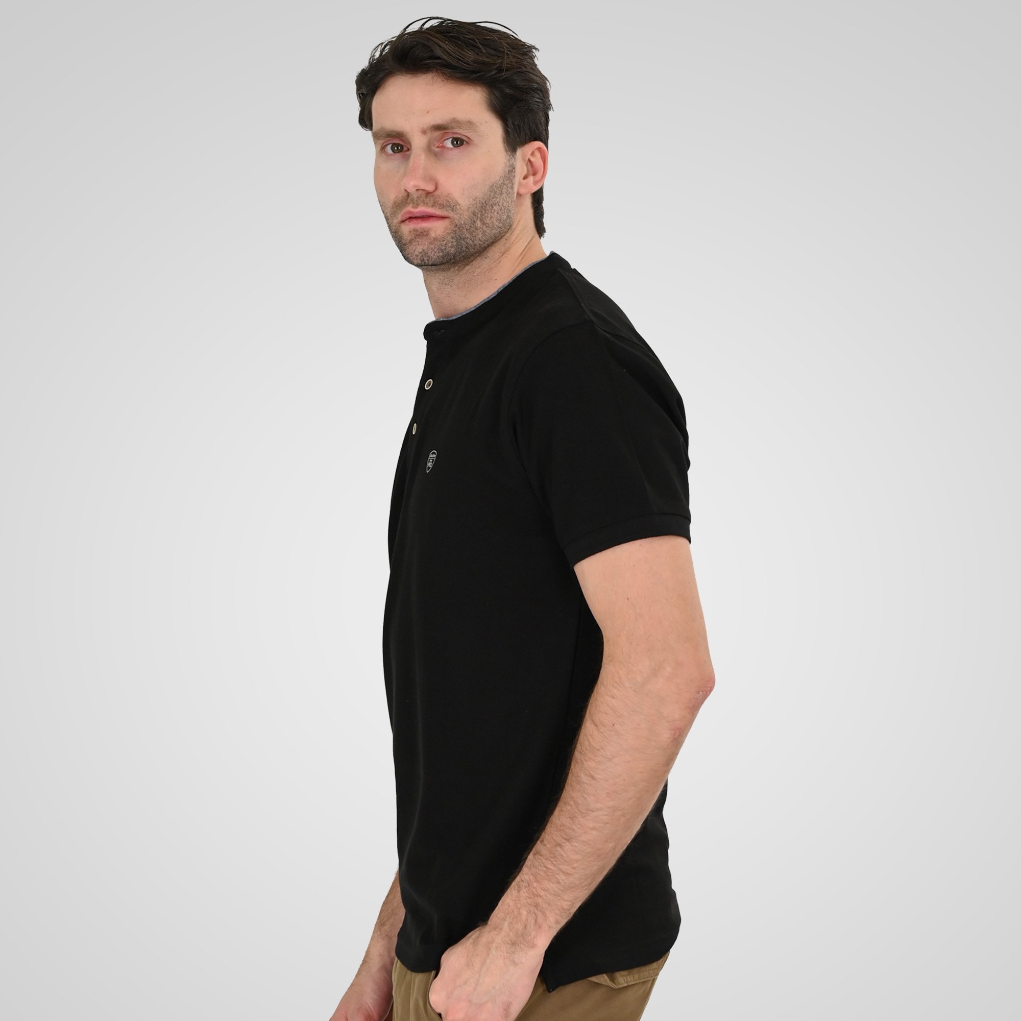 Double Ανδρικό Μπλουζάκι Polo 261PS-3083 Black