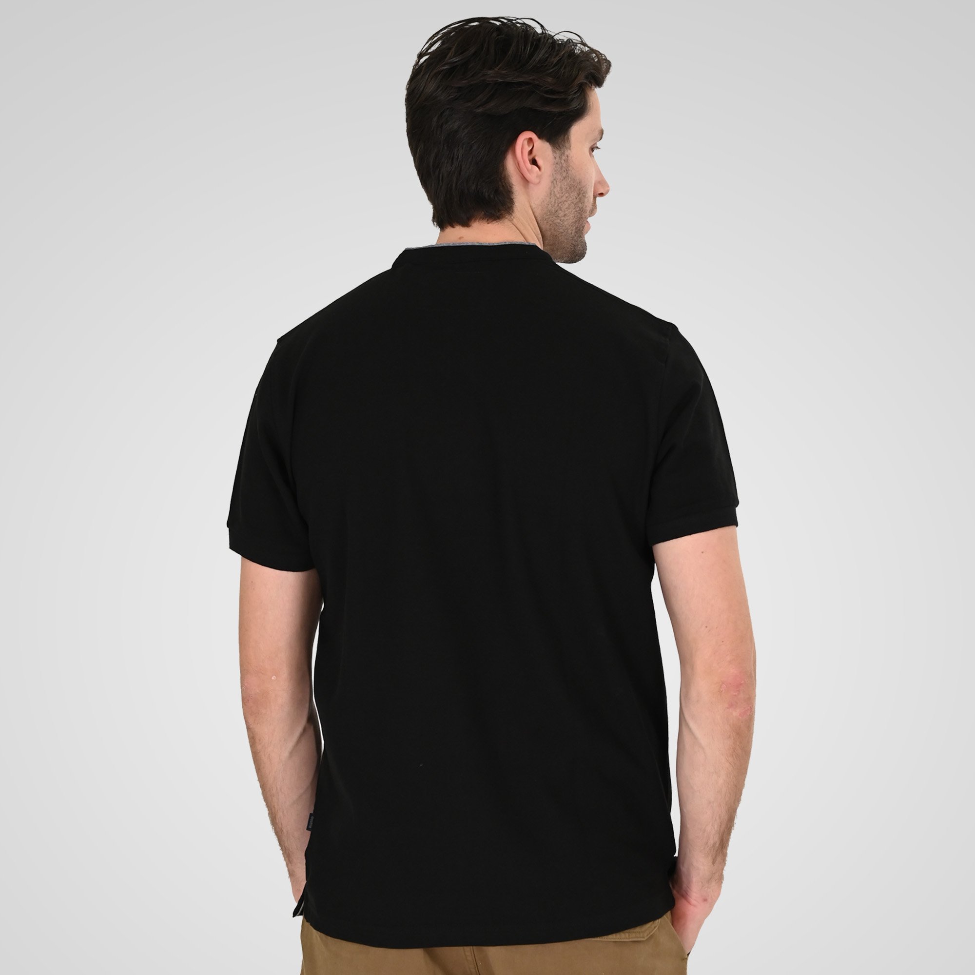 Double Ανδρικό Μπλουζάκι Polo 261PS-3083 Black