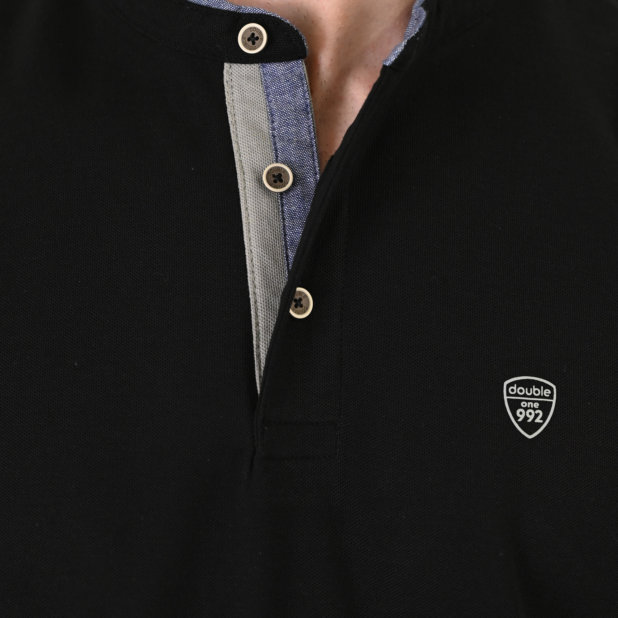 Double Ανδρικό Μπλουζάκι Polo 261PS-3083 Black