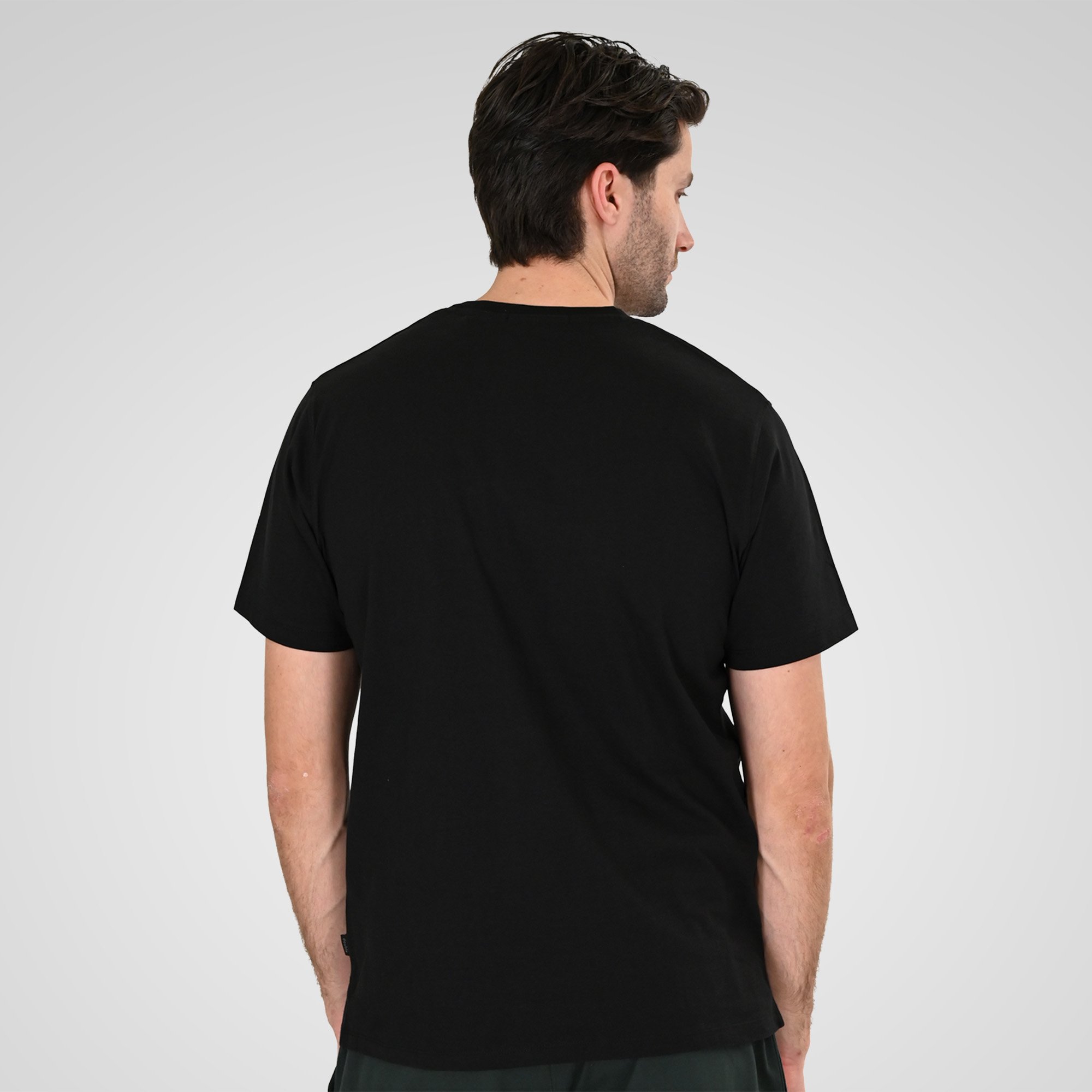 Double Κοντομάνικο Μονόχρωμο Μπλουζάκι 261TS-9044 Black