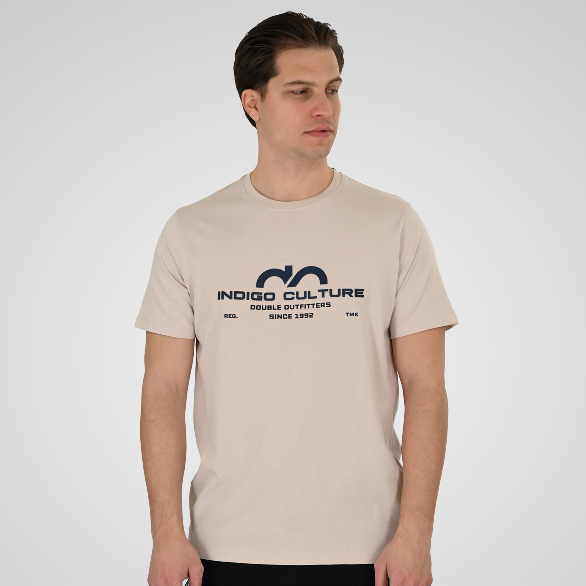 Double Κοντομάνικο Μακό Μπλουζάκι 261TS-9124A Ice Grey