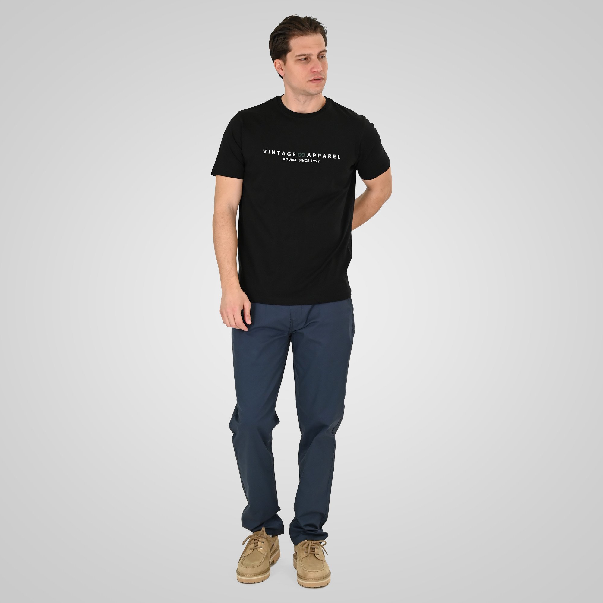 Double Ανδρικό Κοντομάνικο μακό 261TS-9125VA Black