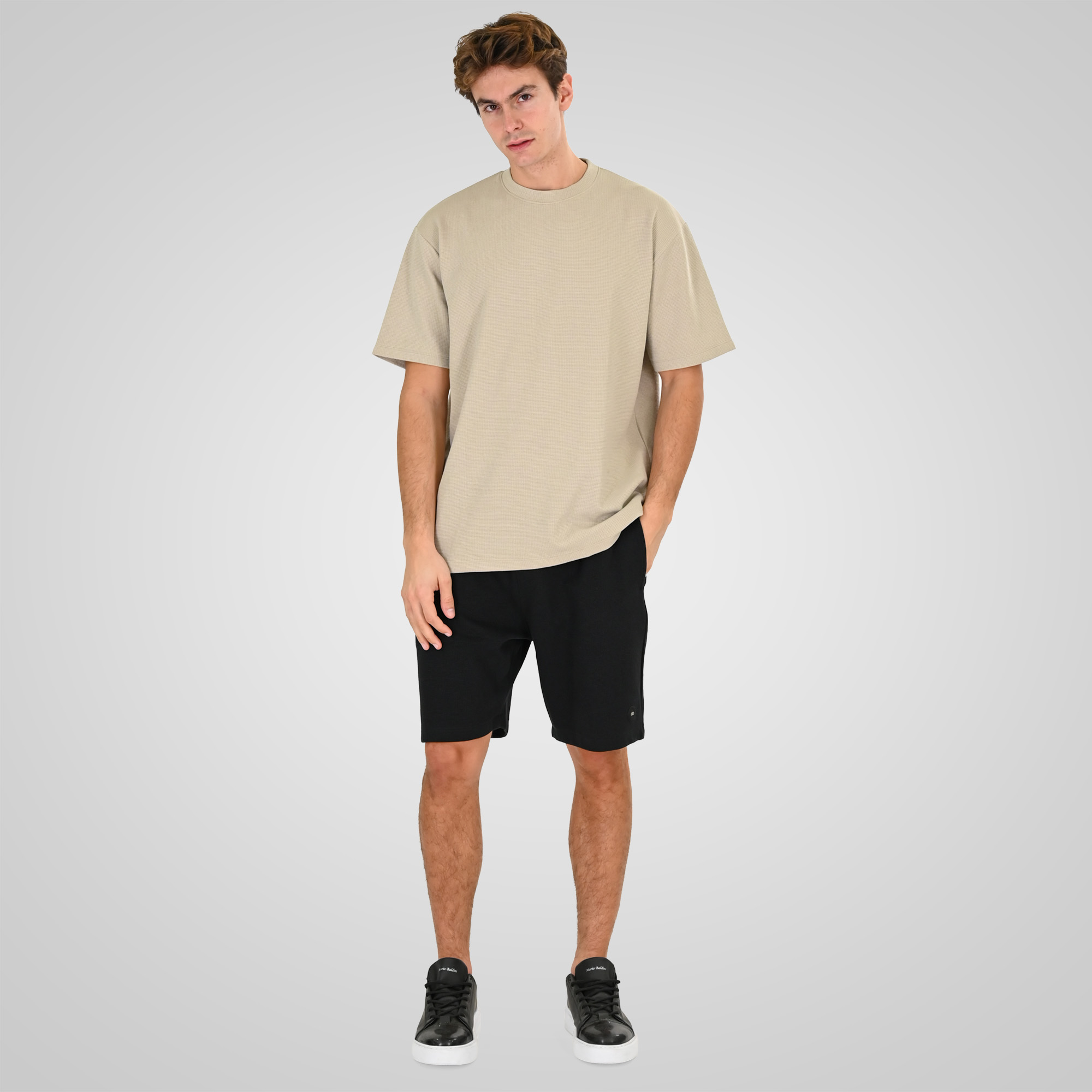 Double Κοντομάνικο Μπλουζάκι 261TS-9151VA Stone Beige