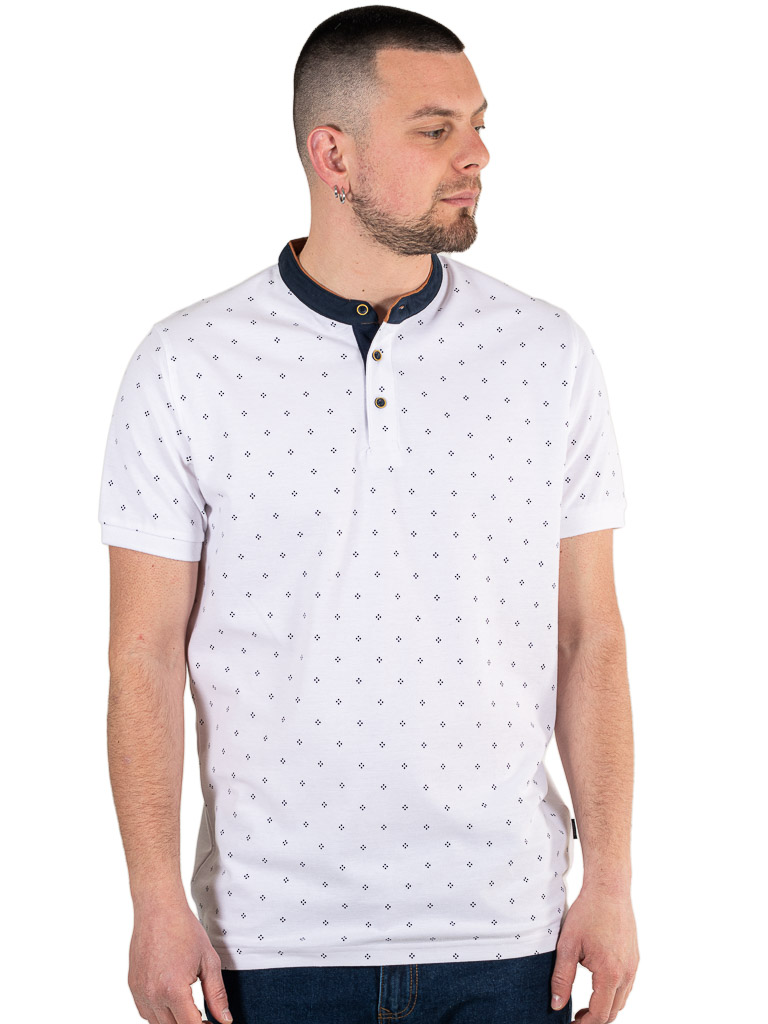 Double Ανδρικό Polo T-shirt PS-298Α White Double Ανδρικό Polo T-shirt PS-298Α White