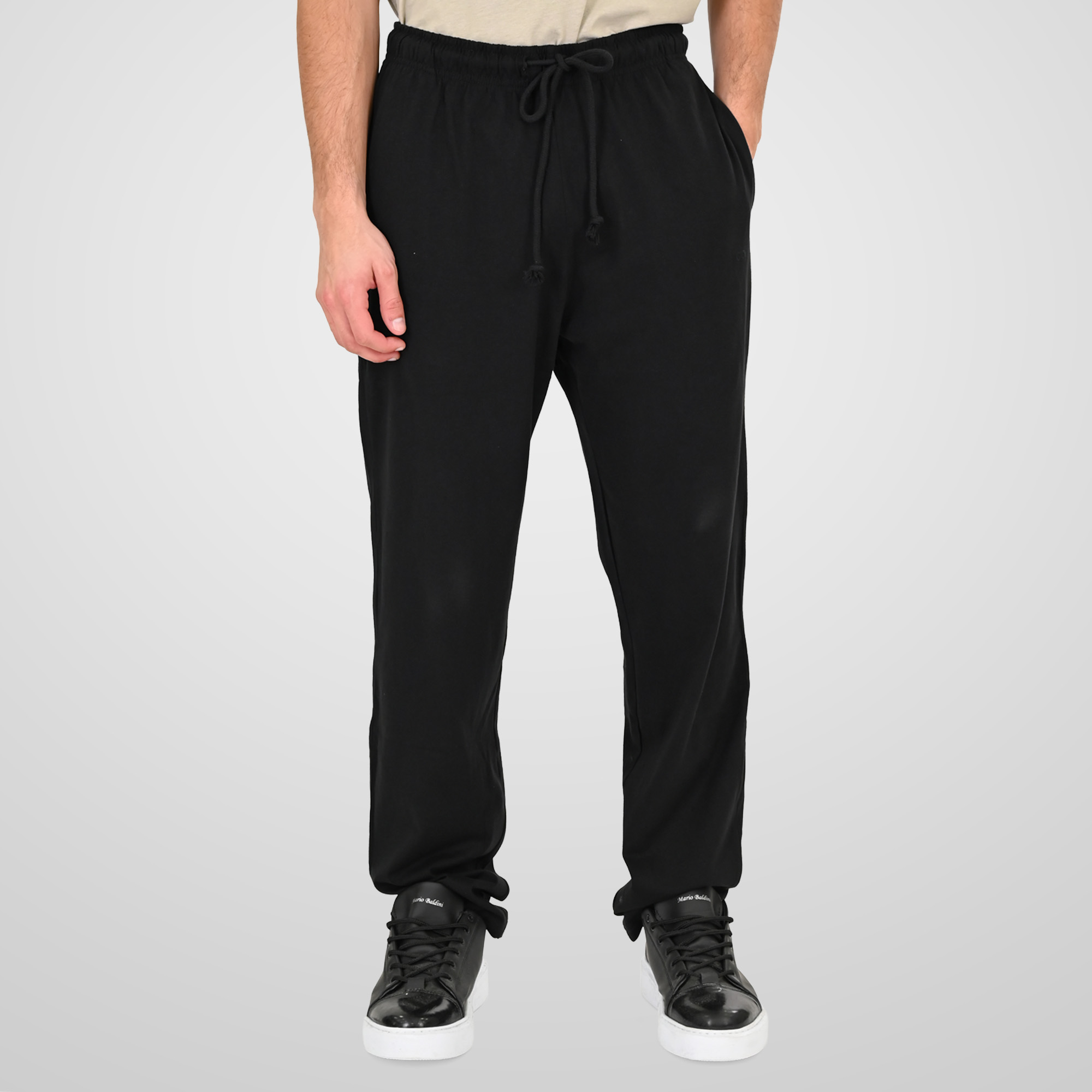 Double Ανδρικό Ανοιξιάτικο Παντελόνι Φόρμας 261MPAN-05A Black