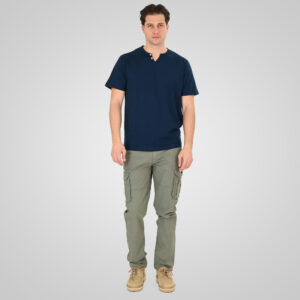 Double Ανδρικό Κοντομάνικο Μπλουζάκι V-Neck 261TS-9139 DK Blue