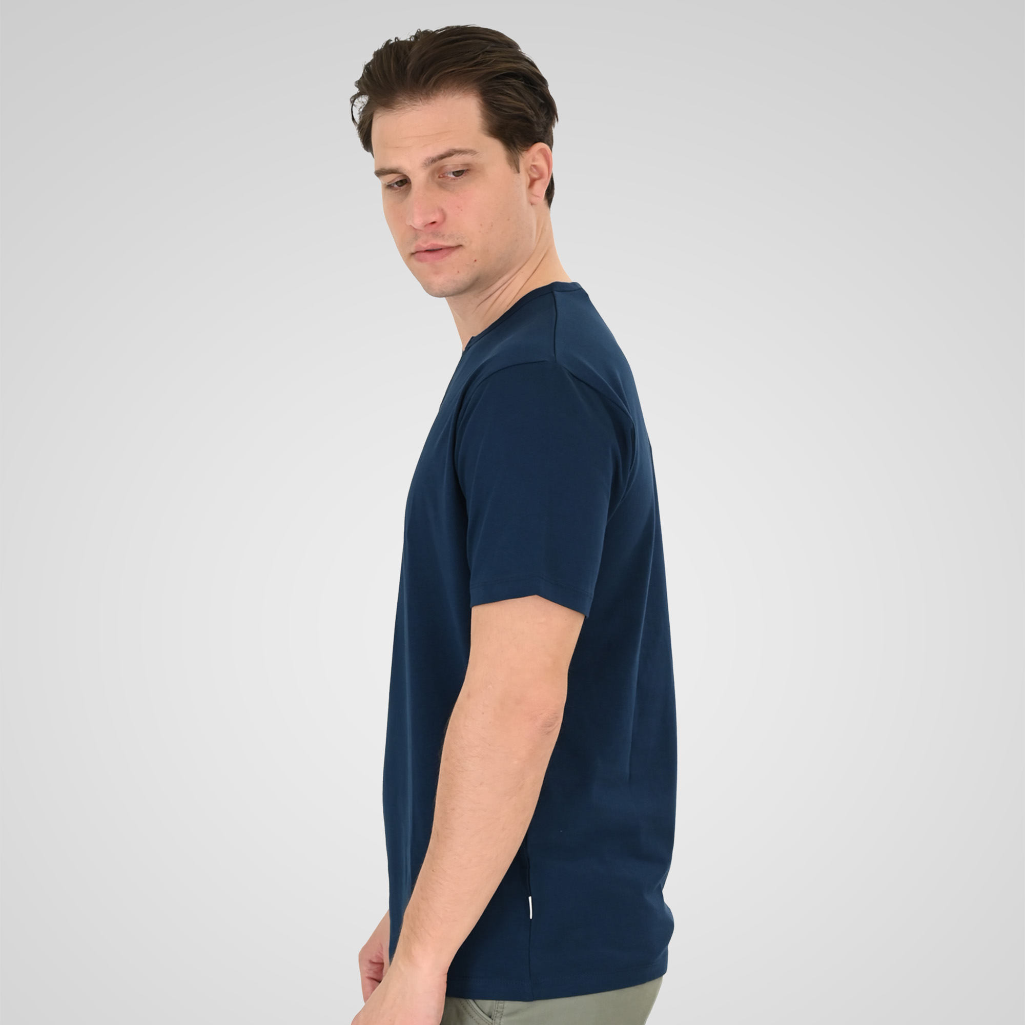 Double Ανδρικό Κοντομάνικο Μπλουζάκι V-Neck 261TS-9139 DK Blue Double Ανδρικό Κοντομάνικο Μπλουζάκι V-Neck 261TS-9139 DK Blue