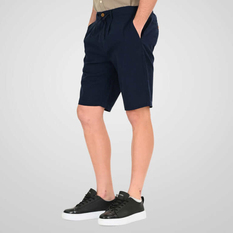Rebase Ανδρική Λινή Βερμούδα 261RMSHO-7046 Navy