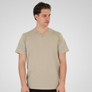Double Ανδρικό Κοντομάνικο Μπλουζάκι V-Neck 261TS-9139 Stone Beige Double Ανδρικό Κοντομάνικο Μπλουζάκι V-Neck 261TS-9139 Stone Beige