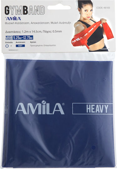 AMILA Λάστιχο Αντίστασης GymBand 1.2m Heavy 48183 AMILA Λάστιχο Αντίστασης GymBand 1.2m Heavy 48183