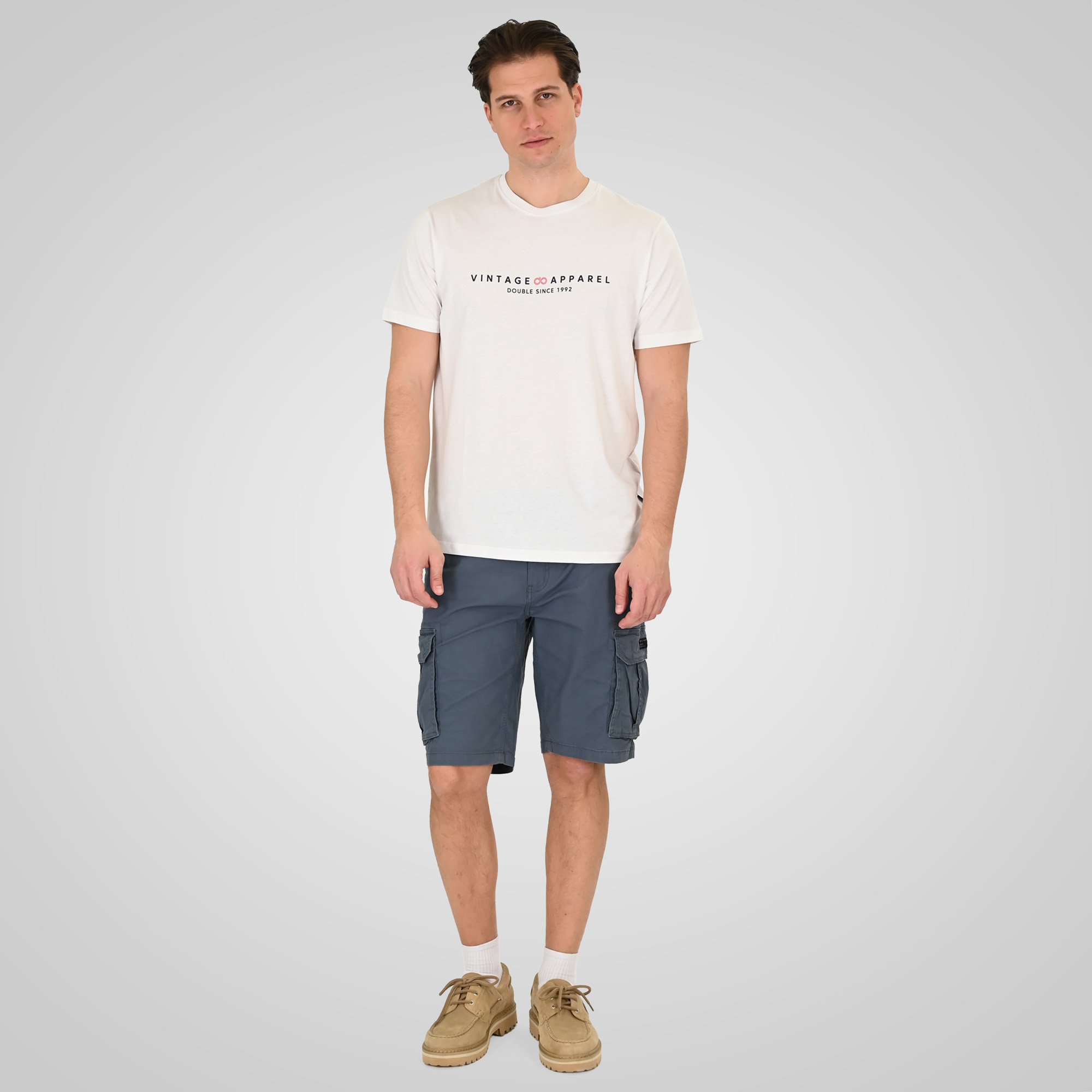 Double Ανδρικό Κοντομάνικο μακό 261TS-9125 White Double Ανδρικό Κοντομάνικο μακό 261TS-9125 White